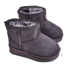 Warme Kinder-Jugend-Schneestiefel Grey Gooby grau