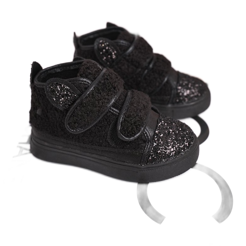 FRROCK Kinder Sneaker High Warm Schwarz Clifford