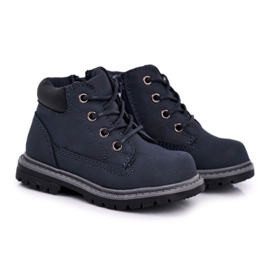 Apawwa Kinderjungen Wanderschuhe Marineblau Moa