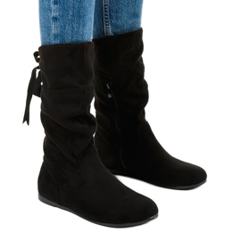 Wildlederstiefel für Damen Russell Boots schwarz