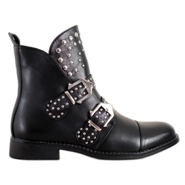 Bella Paris Arbeiter mit Schnallen schwarz