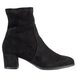 Sergio Leone Elegante Booties auf einer Bar schwarz