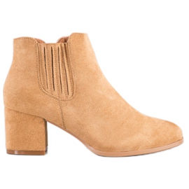 Bella Paris Kurze Stiefeletten aus Wildleder beige