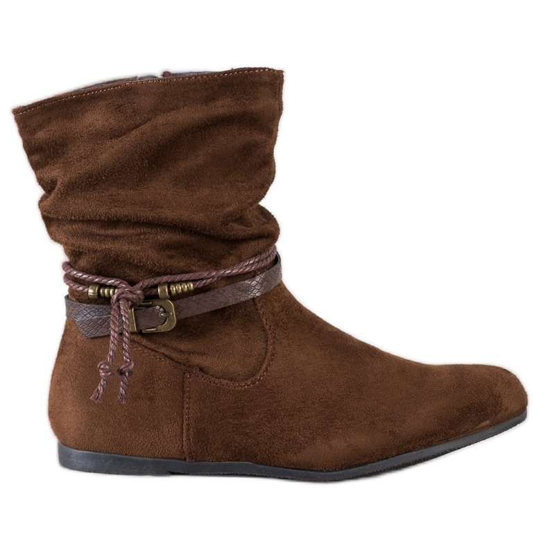 SHELOVET Modische Wildlederstiefel braun