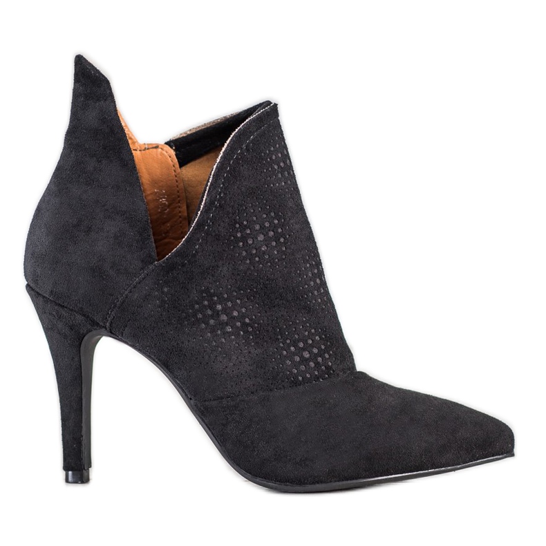 Bella Paris Stilvolle Schuhe auf einem hohen Absatz schwarz