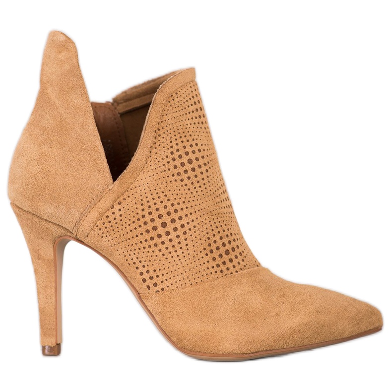 Bella Paris Stylische Stiefel auf einem hohen Absatz braun