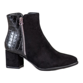 Filippo Stiefeletten Snake Print schwarz