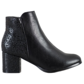 J. Star Schwarze Stiefel mit Muster