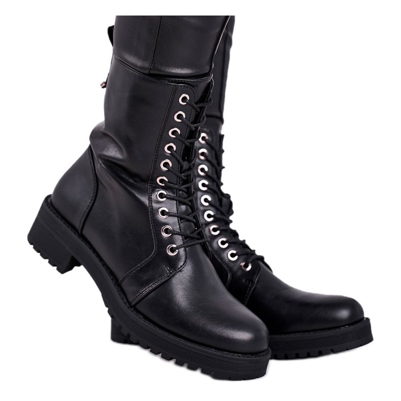 FRSS Schwarze warme Stiefel für Damen Support Me
