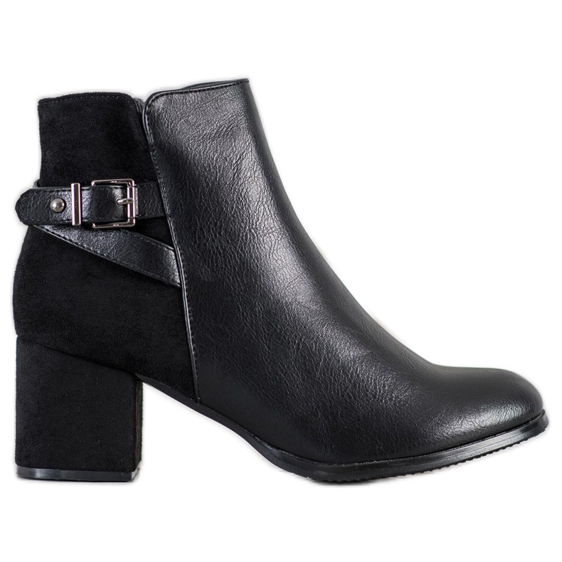 J. Star Schwarze Stiefel auf High Heels