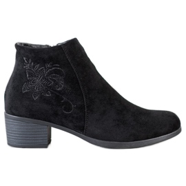 SHELOVET Schwarze Stiefel mit Applikation