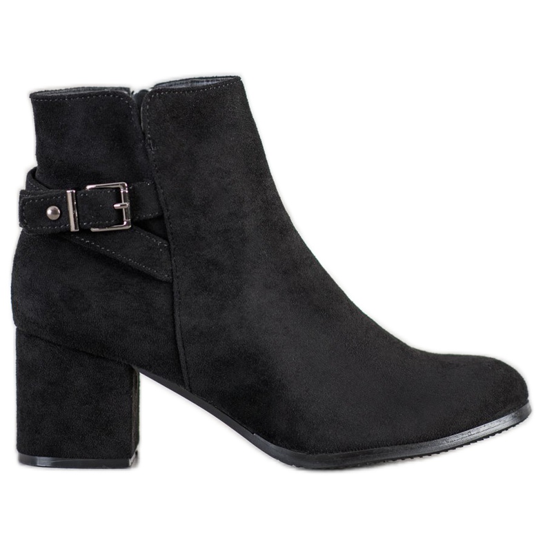 J. Star Schwarze Stiefel auf High Heels