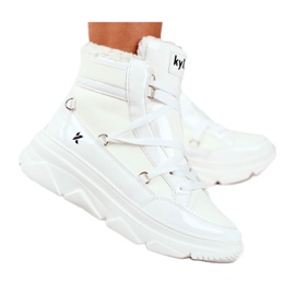 Kylie Crazy Damen Sneakers Weiße Schneestiefel Missy