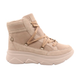 Kylie Crazy Damen Sneaker Beige Schneestiefel Missy