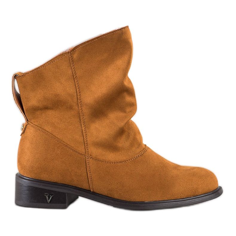 Gogo Stiefel mit breitem Obermaterial braun