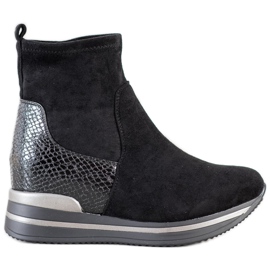 Gogo Keilstiefel schwarz