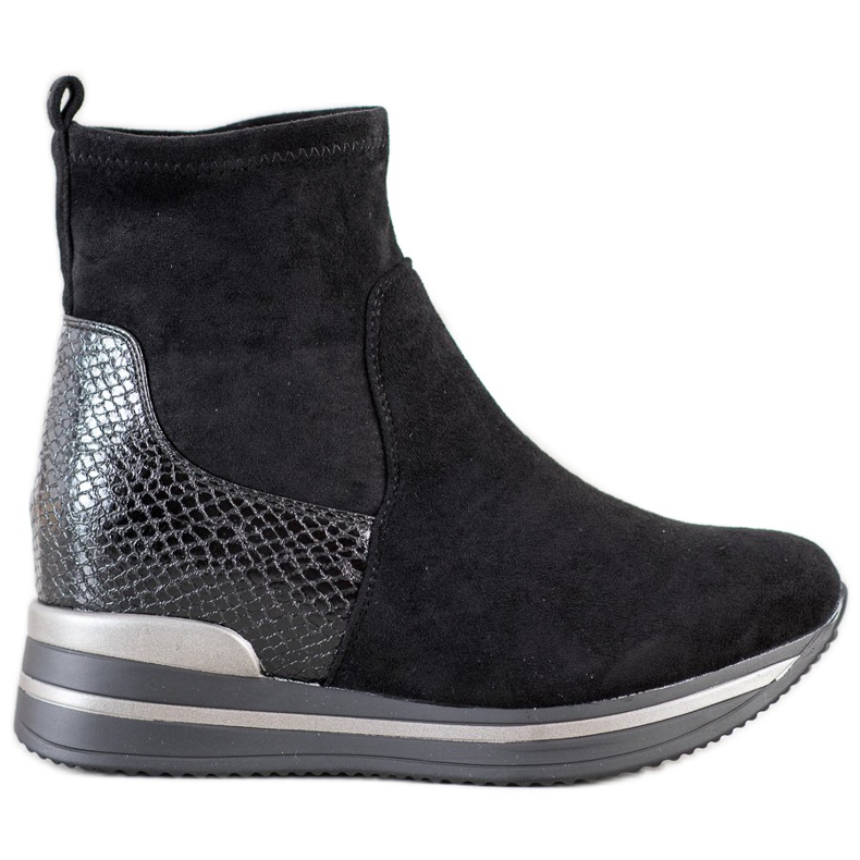 Gogo Keilstiefel schwarz