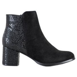 J. Star Schwarze Stiefel mit Muster