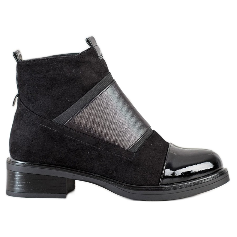 Gogo Modische Slip-On-Stiefel schwarz