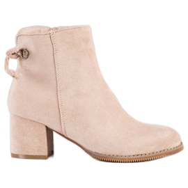 J. Star Stiefel mit Bindung beige