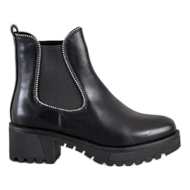 SHELOVET Chelsea Boots mit Zirkonia schwarz