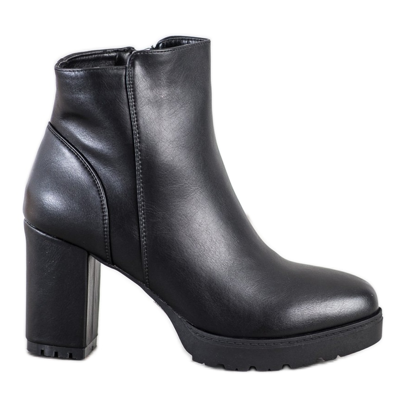 Super Mode Warme Stiefel auf High Heels schwarz