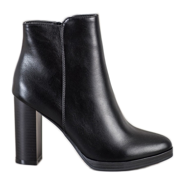 Ideal Shoes Klassische Stiefel mit hohen Absätzen schwarz