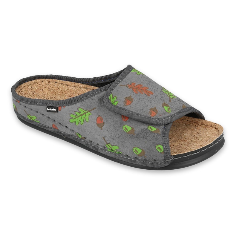 Befado Inblu Damenschuhe 155D116 grau mehrfarbig grün