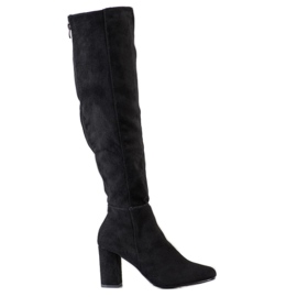 Goodin Schwarze Wildlederstiefel