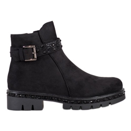 Bella Star Schwarze Stiefeletten mit Ornamenten