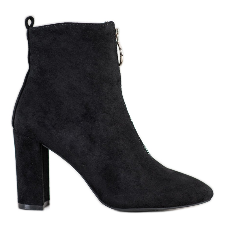 WELLSPRING Stiefel mit dekorativem Reißverschluss schwarz