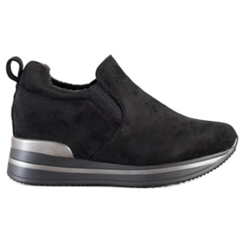 Gogo Warme Schuhe auf der Plattform schwarz