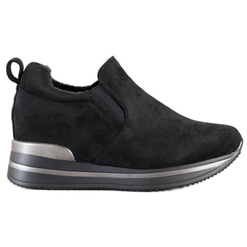 Gogo Warme Schuhe auf der Plattform schwarz