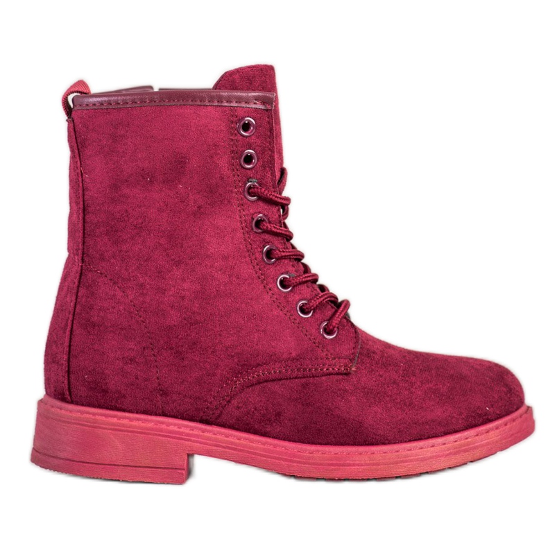 Emaks Wildleder-Trapper rot rosa