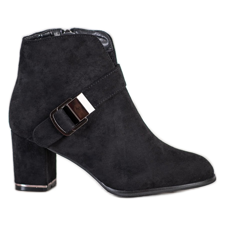 Wilady Elegante Stiefel mit Schnalle schwarz