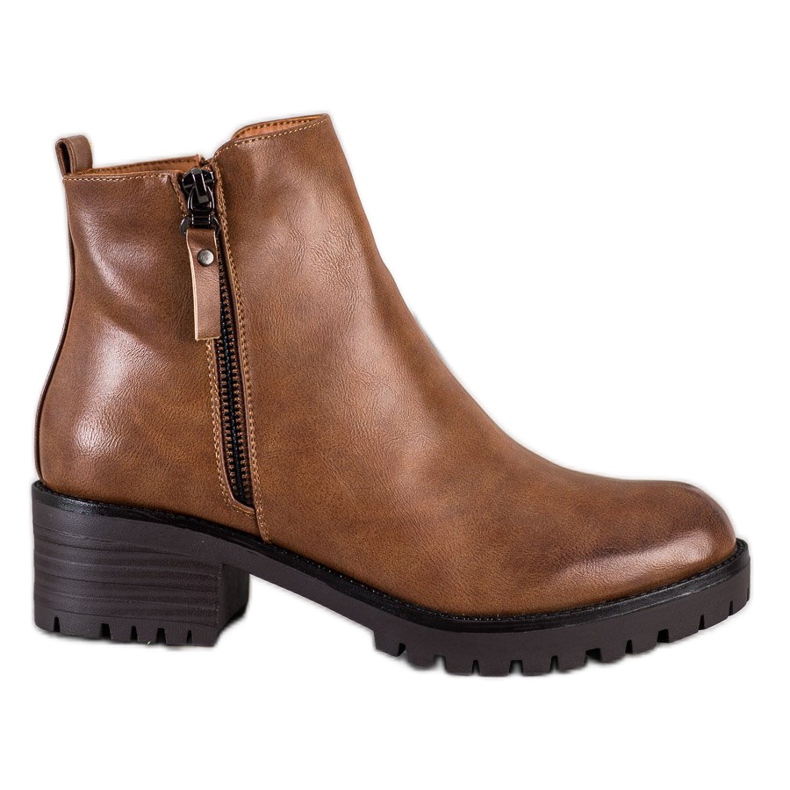Ideal Shoes Bequeme braune Stiefel