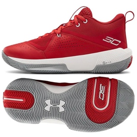 Under Armour Unter Rüstung Gs Sc 3Zero Iv Boys Jr 3023918-600 Basketballschuhe mehrfarbig rot