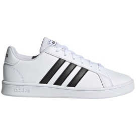 Schuhe für Kinder adidas Grand Court K weiß und schwarz EF0103