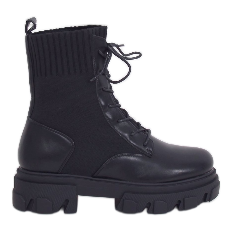 Schwarze Sockenstiefel NS156P Schwarz
