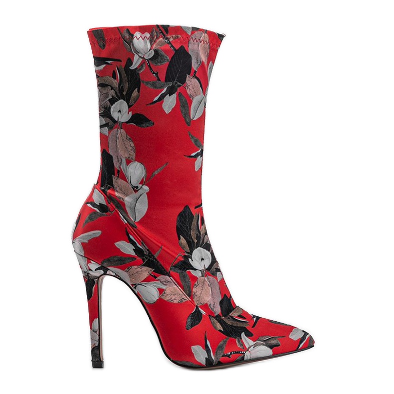 Rote Stiefeletten mit Santana-Socke