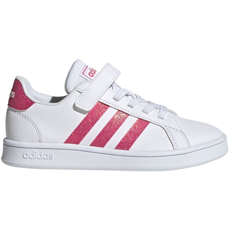 Adidas Grand Court C Kinderschuhe weiß-pink EG3811 rosa