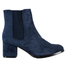 J. Star Warme High Heels navy blau blau