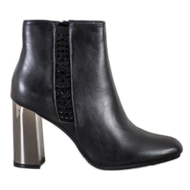 SDS Schwarze Stiefel mit Kristallen