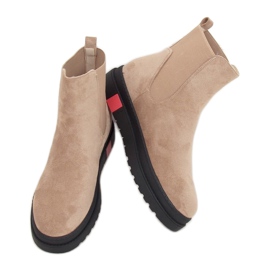 Jodhpurstiefel mit hoher Sohle, beige NS139P Beige