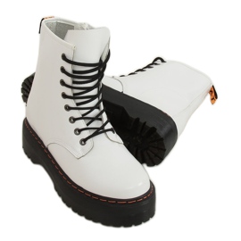 Martens Stiefel mit hoher Sohle, weiß KS-1255 White