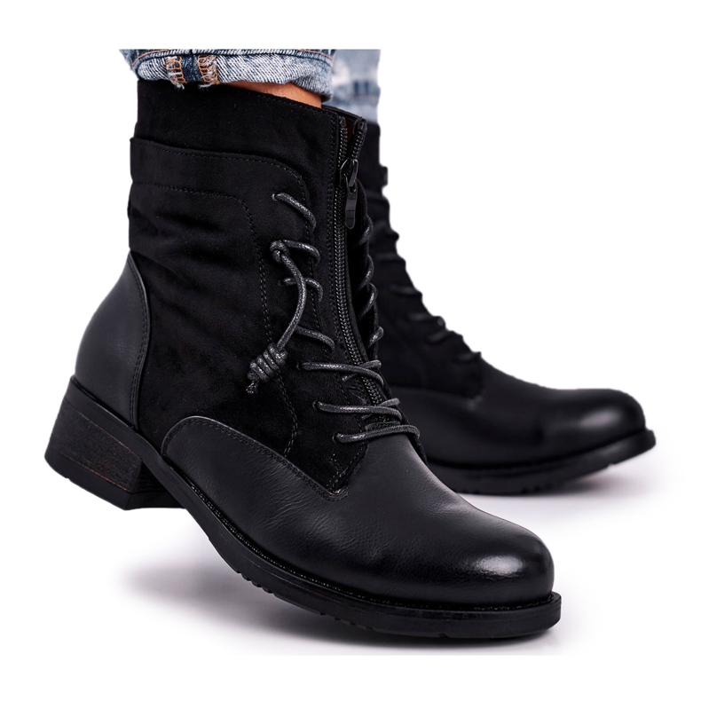 Black Bear Damen Arbeitsstiefel schwarz
