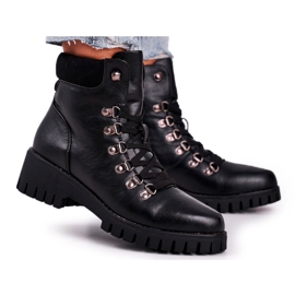 Schwarze Endragon Damen Workers Stiefel