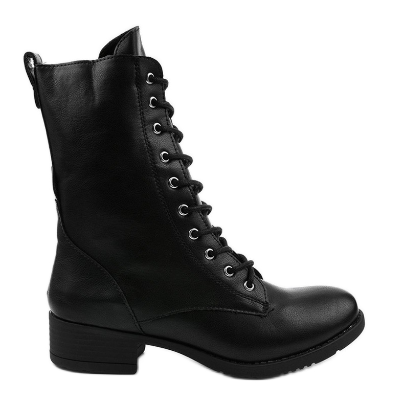 Schwarze matte Stiefel von Xiseli Boots