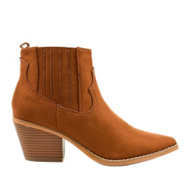 Camel Wildleder Cowboystiefel von Elirea braun gelb