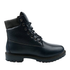 Blaue Avini isolierte Stiefel